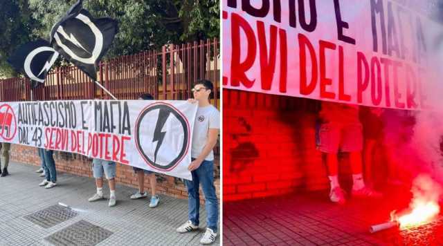 Cagliari, irruzione dei militanti di Blocco studentesco all'ingresso del Liceo Siotto (Video)