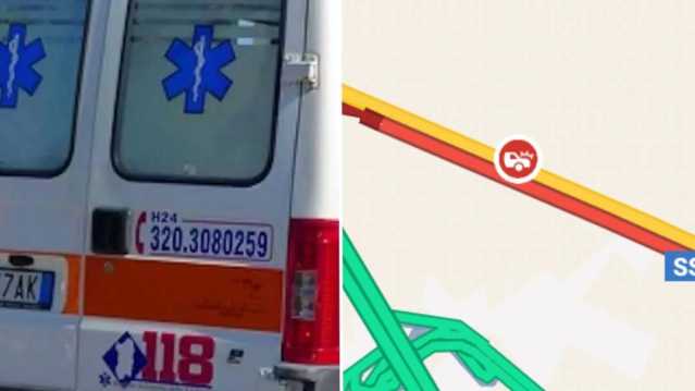 Grave incidente sulla 131dir verso Cagliari: auto ribaltata, traffico bloccato