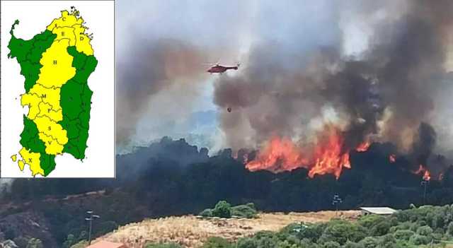 Pericolo incendi anche per domani in Sardegna: nel cagliaritano è allerta gialla