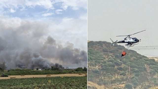 Villasanta, grosso incendio nelle campagne tra Sanluri e Furtei: interviene anche l'elicottero