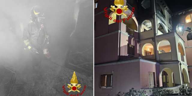 Incendio in un palazzo a Olbia: due intossicati, 20 persone evacuate