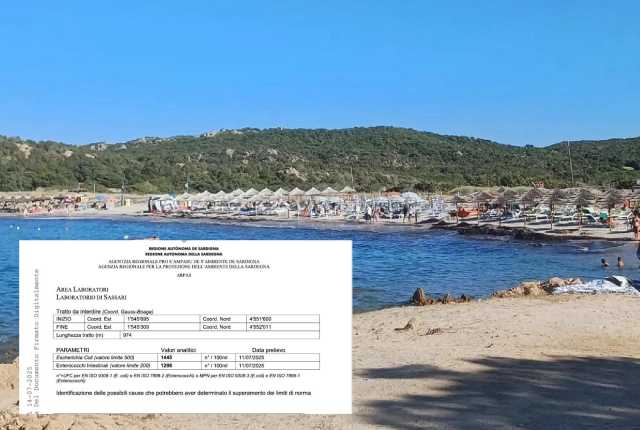 Porto Cervo, divieto di balneazione nel Golfo del Pevero: 
