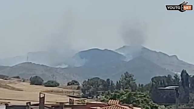 Grosso incendio nelle campagne di Furtei: arrivano due elicotteri (Video)