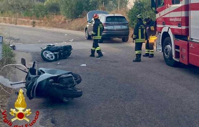 Olbia, scivola dalla moto e viene travolto da un'auto: coinvolti tre mezzi, arriva l'elisoccorso