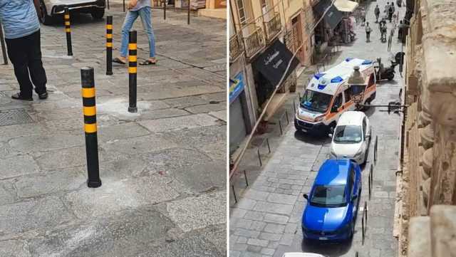 Cagliari, ambulanza bloccata dalle auto parcheggiate in via Baylle: ecco i nuovi dissuasori