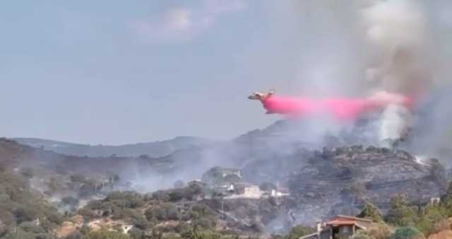 Vasto incendio tra Ozieri e Nughedu: necessari due Canadair (VIDEO)
