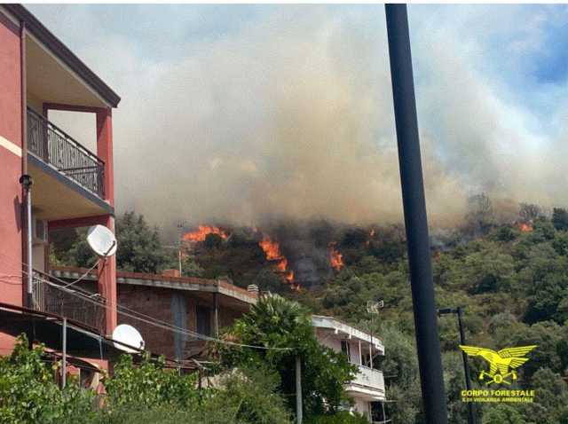 Paura per un incendio a Seulo, le fiamme sfiorano le case (video)