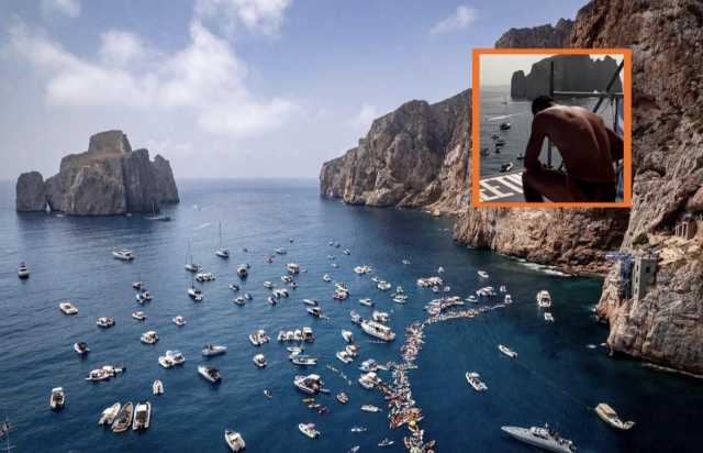 A Porto Flavia tutto pronto per la coppa del mondo di high diving: tuffi a quasi 30 metri d’altezza