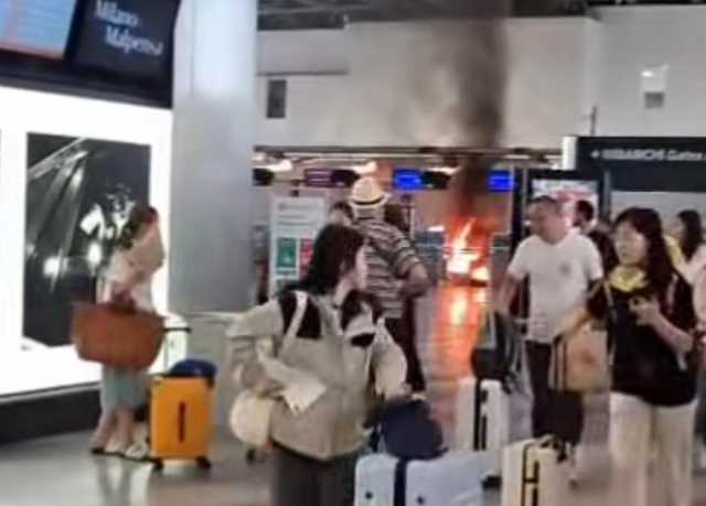 Paura in aeroporto a Malpensa: giovane appicca un incendio e danneggia i monitor, terminal evacuato