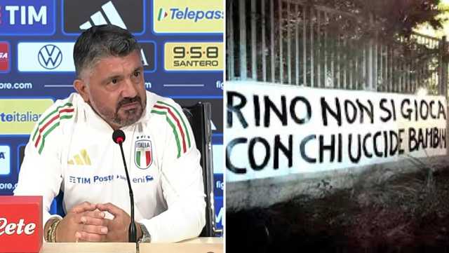Israele-Italia, lo striscione contro Gattuso: 