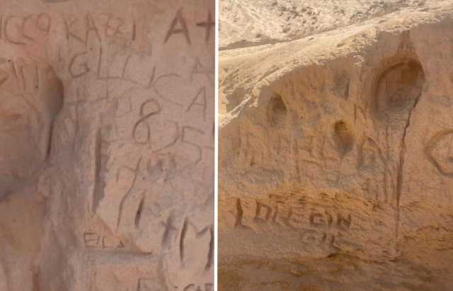 Cala di Trana, la duna fossile danneggiata da vandali: 