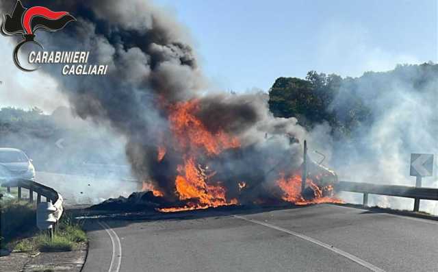 Bruciano le auto per tentare l'assalto a un portavalori a Sant'Andrea Frius: caccia ai quattro malviventi