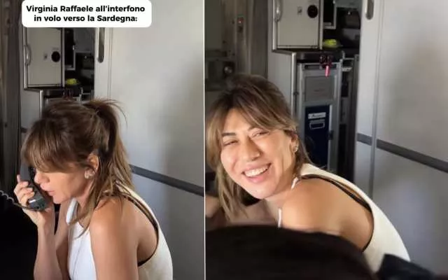 Virginia Raffaele In Volo Verso Cagliari Virginia Raffaele in aereo verso Cagliari: