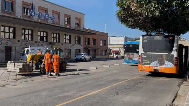Cagliari, il cantiere della metro chiude perte di piazza Matteotti ma il caos non c'è 