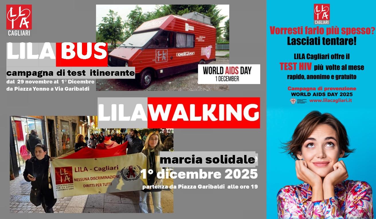 Lila, test hiv gratis tra piazza Yenne e via Garibaldi: a Cagliari arriva il bus della prevenzione
