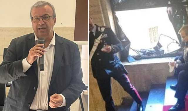 L'assessore sardo Cani scivola e rompe la vetrata di Sironi al Mimit: 