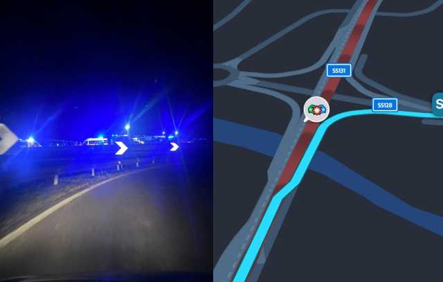 Incidente sulla 131 all'altezza di Monastir: tre auto coinvolte, ci sono feriti 