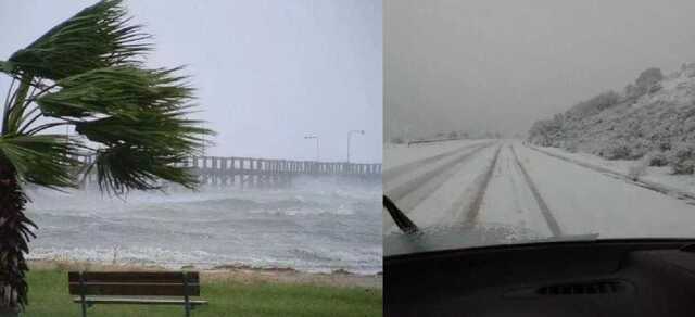 Forte vento e rischio neve in Sardegna: a Cagliari e Quartu chiusi i parchi