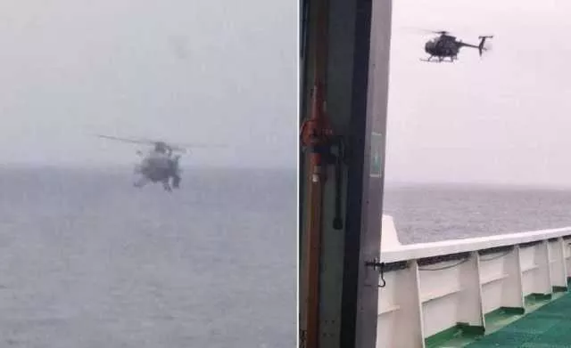 Elicottero Usa Petroliera