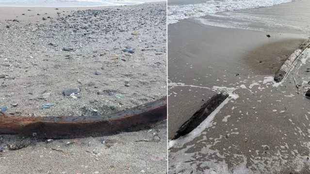 Ciclone, i resti di un'antica imbarcazione al Poetto di Cagliari: 