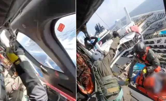 Ha un ictus a bordo della crociera: l'intervento salvavita con l'elicottero della Guardia costiera