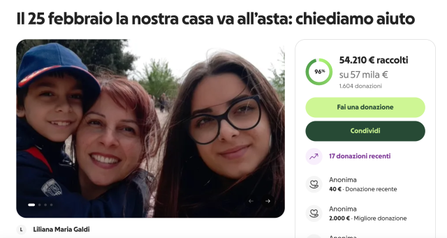 San Vito, casa all'asta per i debiti poi la raccolta fondi: 