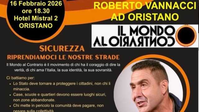 Vannacci arriva a Oristano dopo la rottura con la Lega: 