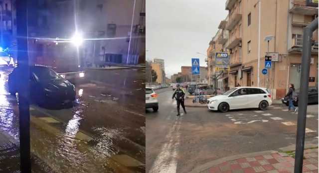Via Is Mirrionis Bloccata Allagata Cagliari, si rompe una condotta: via Is Mirrionis si allaga, pesanti disagi