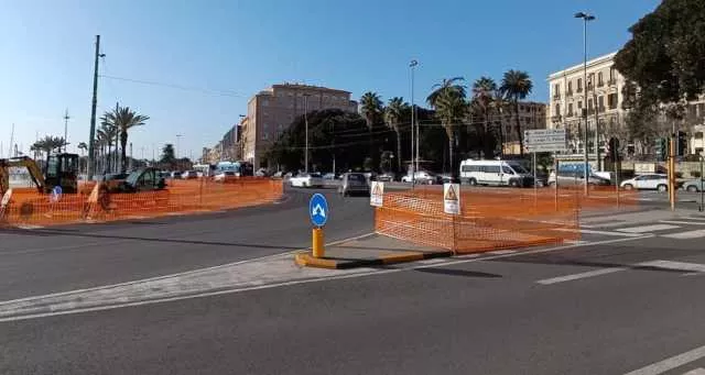 Cagliari, ecco le nuove rotatorie in piazza Amendola e Deffenu per i lavori della metro