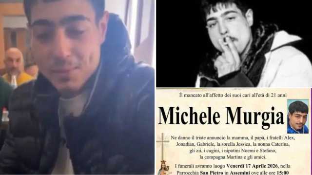 Oggi i funerali di Michele Murgia, morto a 21 anni nel tragico schianto a Uta