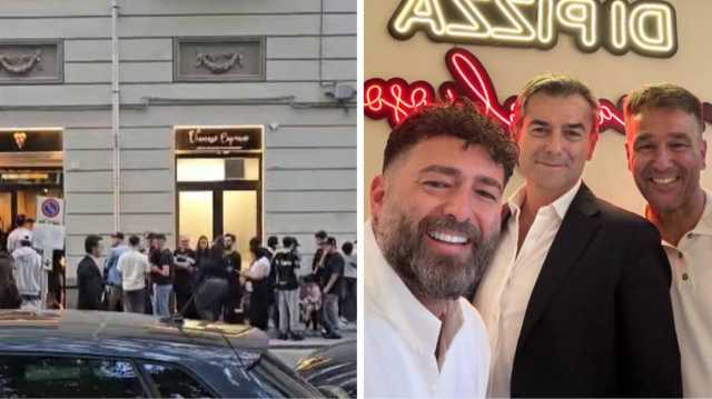 Cagliari, in centinaia per una pizza gratis di Capuano in piazza del Carmine