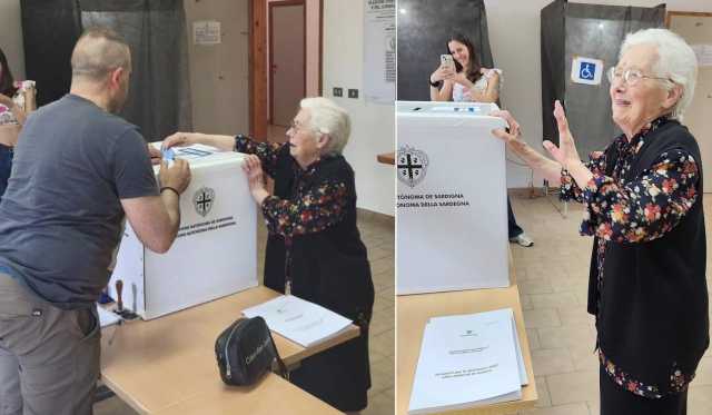 Giovanna Murgia, la centenaria al voto per le comunali a Seulo (Video)
