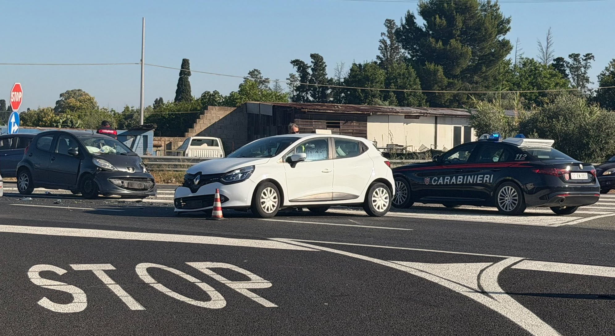 Scontro fra auto sulla 130 all'incrocio tra San Sperate e Decimomannu: un ferito