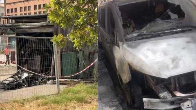 Cagliari, due incendi in poche ore: colpita l'edicola di viale Diaz e quattro auto in via Ada Negri