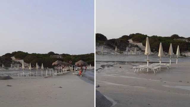 Mareggiata a Punta Molentis, l'acqua arriva fino allo stabilimento: la minoranza chiede sopralluogo