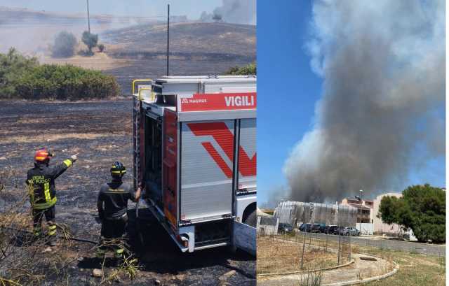VIGILI DEL FUOCO SELARGIUS Devastante rogo riduce in cenere le campange di Selargius, il sindaco: