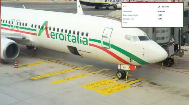 Aeroitalia Aeroplano Primo Volo Da Alghero Cagliari