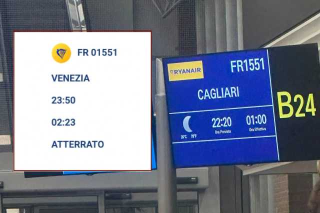 Due ore di ritardo per il Venezia-Cagliari: i passeggeri atterrano a Elmas nel cuore della notte