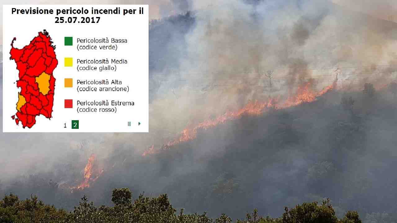 Allerta Incendi 25 Luglio 2017
