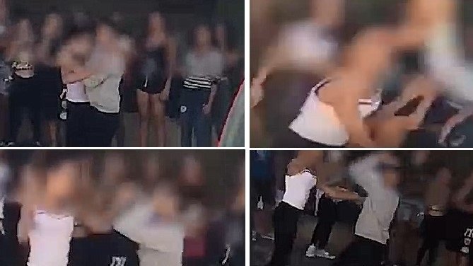 Cagliari Ragazzine Minorenni Che Si Picchiani Fuori DallAlfieri