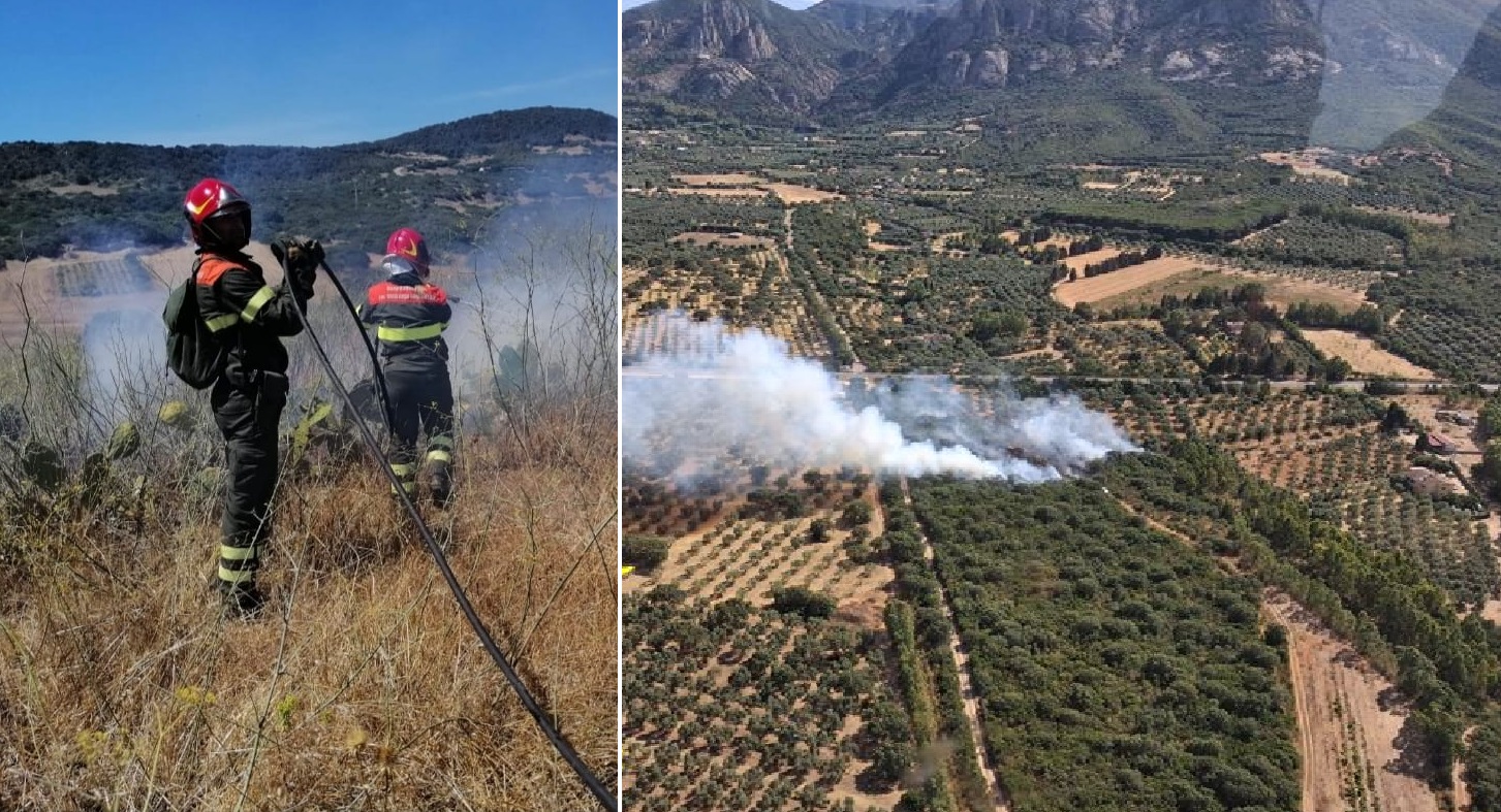 Incendi in Sardegna, due roghi ad Arzachena e Villacidro: elicotteri in volo