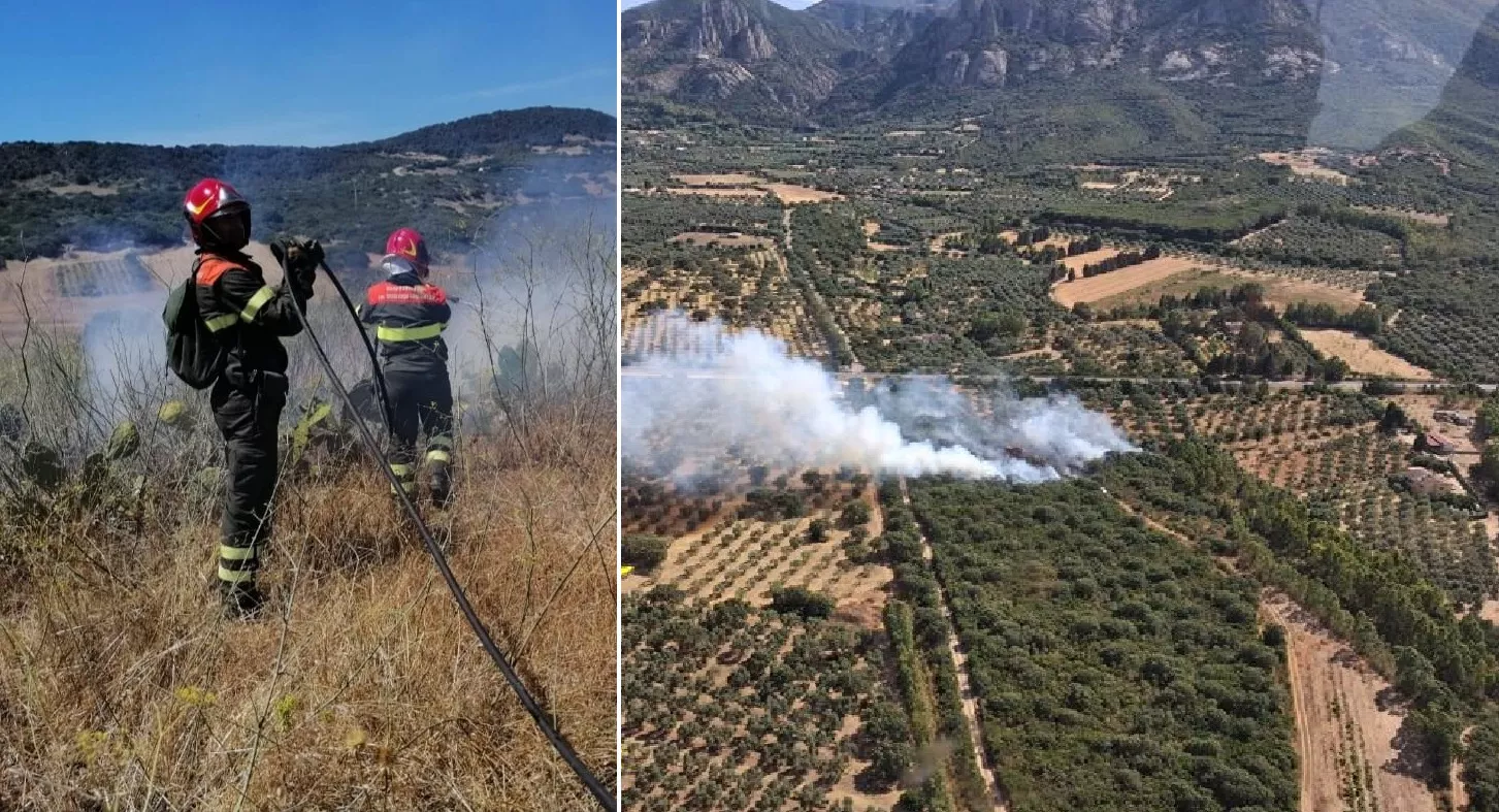 FuocoVillArz Incendi in Sardegna, due roghi ad Arzachena e Villacidro: elicotteri in volo