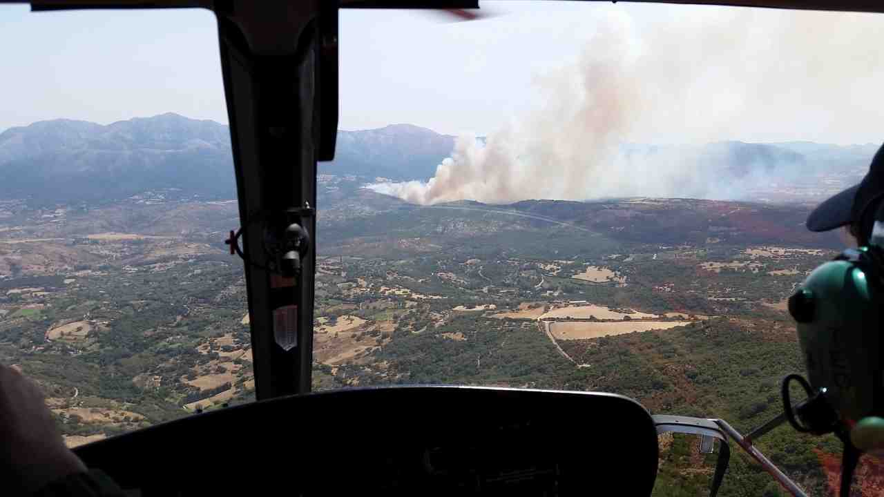 Gonnosfanadiga Incendio Sibiri Dallelicottero