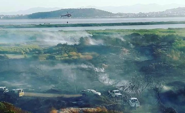 Incendio Molentargius 14 Luglio