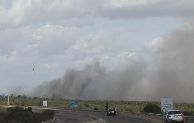 Incendio Sarroch