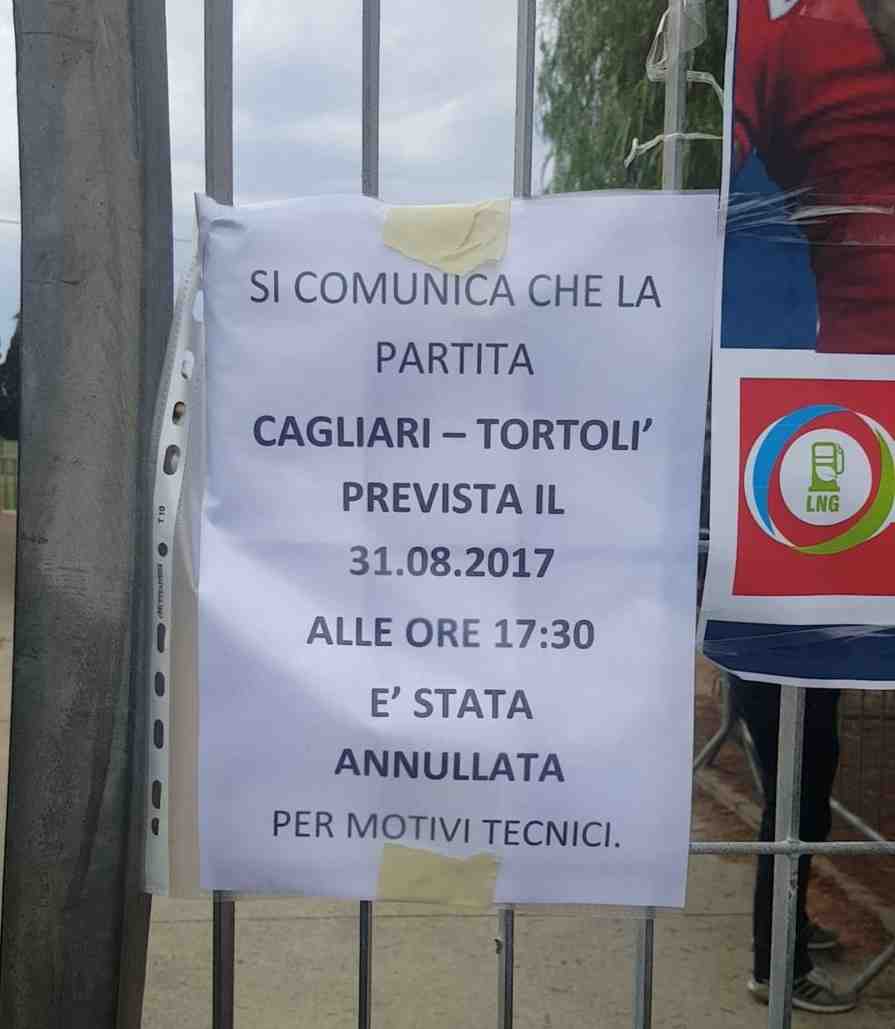 Partita Annullata Cagliari 3