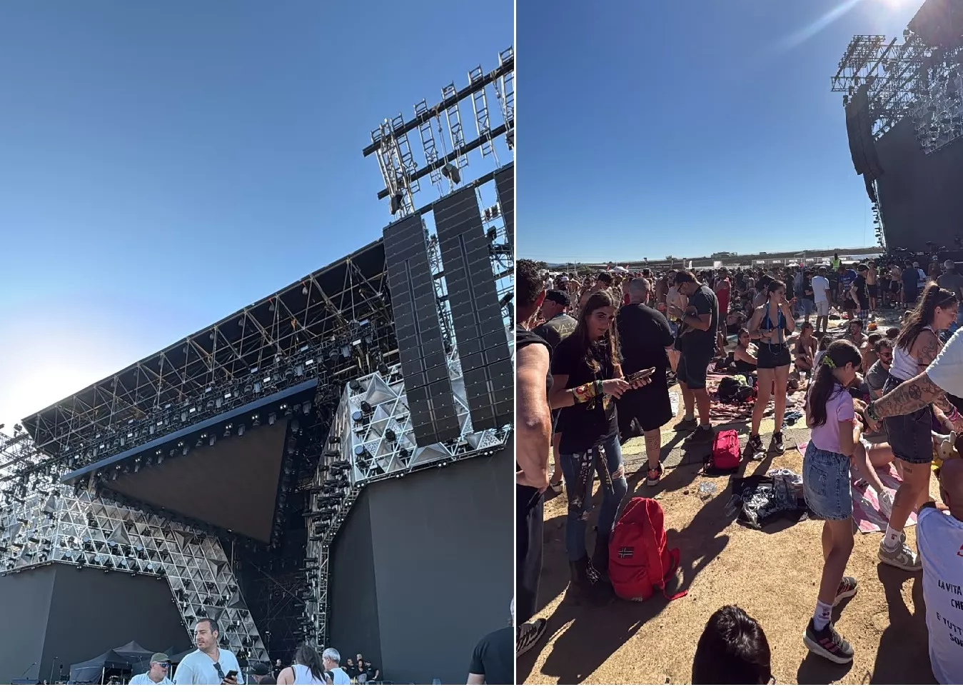 Vasco Folla Grande attesa per l'ingresso di Vasco sul palco olbiese: fan già nelle prime file