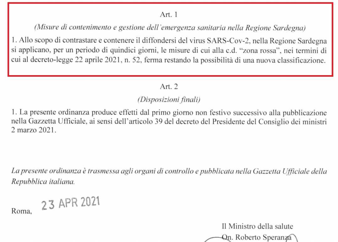 OrdinanzaSperanza OrdinanzaSperanza