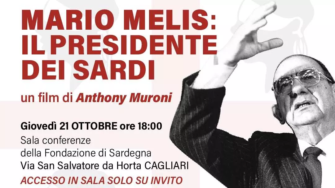  “Mario Melis, il presidente dei sardi” diventa un docufilm,  anteprima nazionale a Cagliari