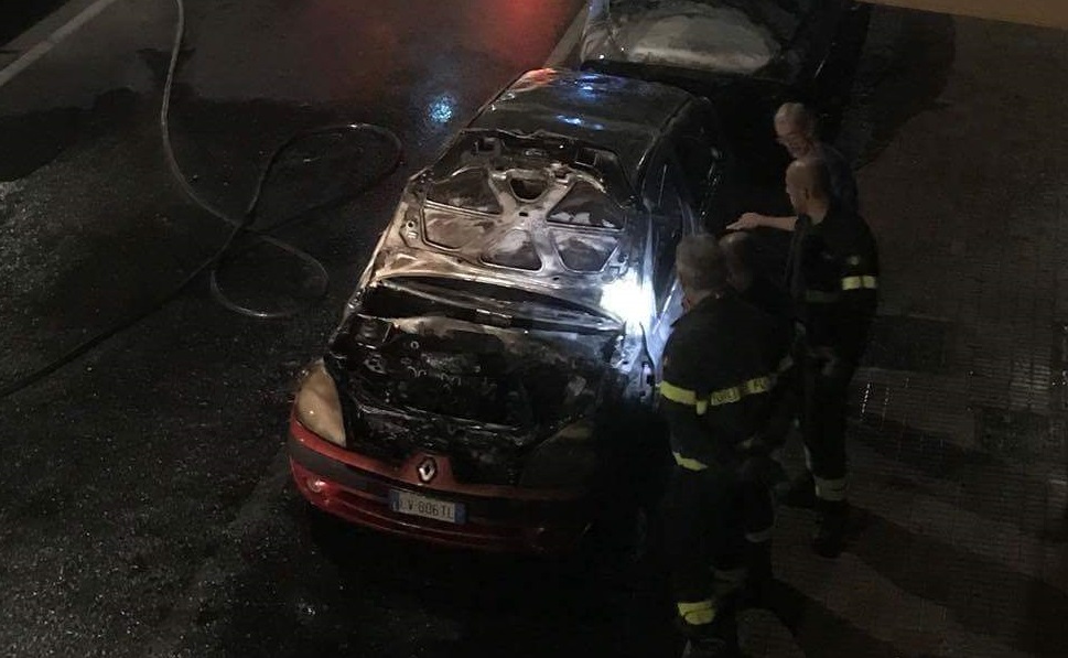 Incendio Auto Via Nebida Tagliata